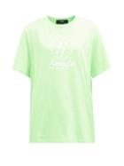 Stella Mccartney - Logo-print Cotton-jersey T-shirt - Womens - Lime Green