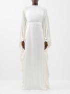 Roksanda - Raziya Belted Silk-satin Gown - Womens - Ivory