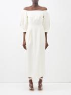 Gabriela Hearst - Majano Off-the-shoulder Linen-twill Dress - Womens - Ivory