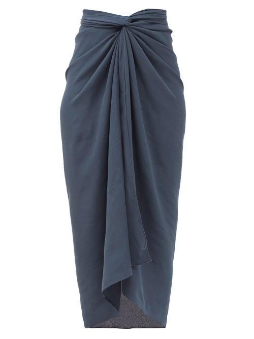 Matchesfashion.com Haight - Panneaux Crepe Sarong - Womens - Blue