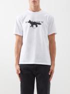 Maison Kitsun - Fox-print Cotton-jersey T-shirt - Mens - White