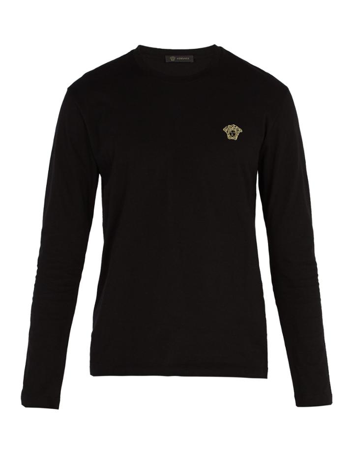Versace Medusa Long-sleeved Cotton T-shirt