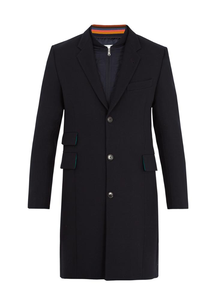 Paul Smith Single-breasted Internal Gilet Wool Jacket