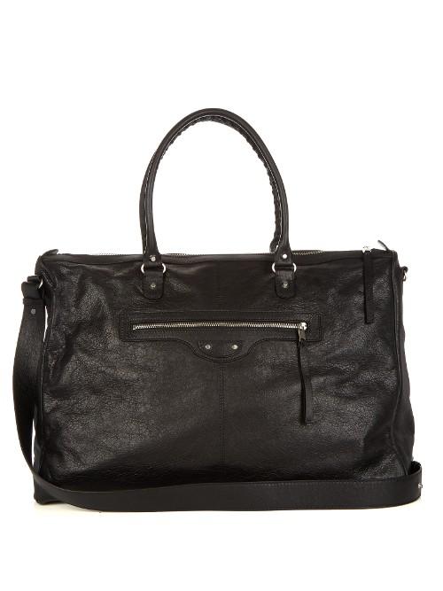 Balenciaga Leather Weekend Bag