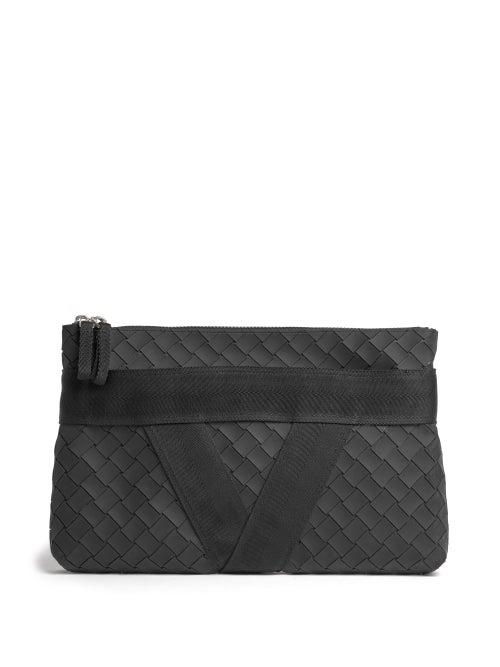Bottega Veneta - Intrecciato Rubber Pouch - Mens - Black