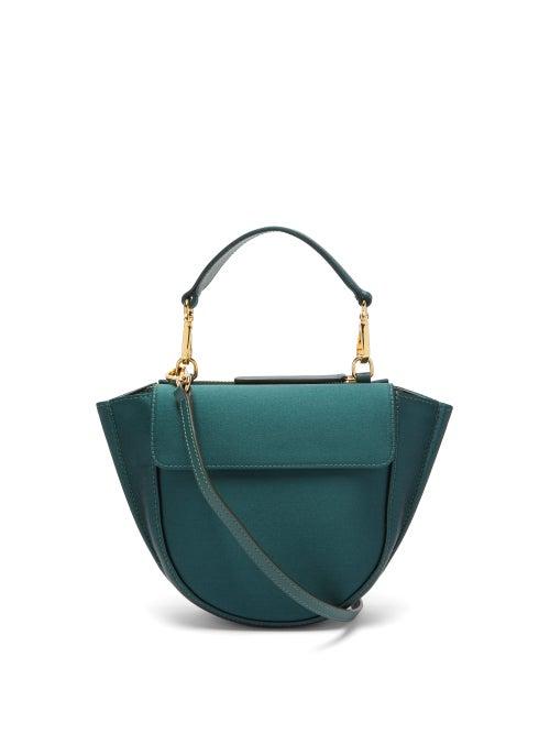 Matchesfashion.com Wandler - Hortensia Mini Satin Cross-body Bag - Womens - Dark Green