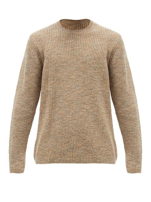 Matchesfashion.com Folk - Ribbed-wool Sweater - Mens - Brown Multi