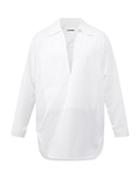 Jil Sander - Notch-neck Cotton-poplin Shirt - Mens - White