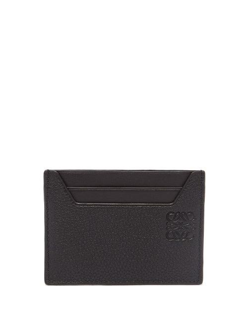 Mens Accessories Loewe - Anagram-debossed Grained-leather Cardholder - Mens - Black