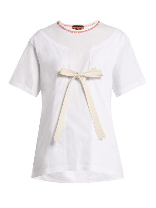 Matchesfashion.com Colville - Double Layer Cotton T Shirt - Womens - White Multi