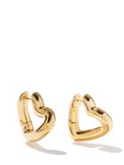 Balenciaga - Loop Heart Hoop Earrings - Womens - Gold