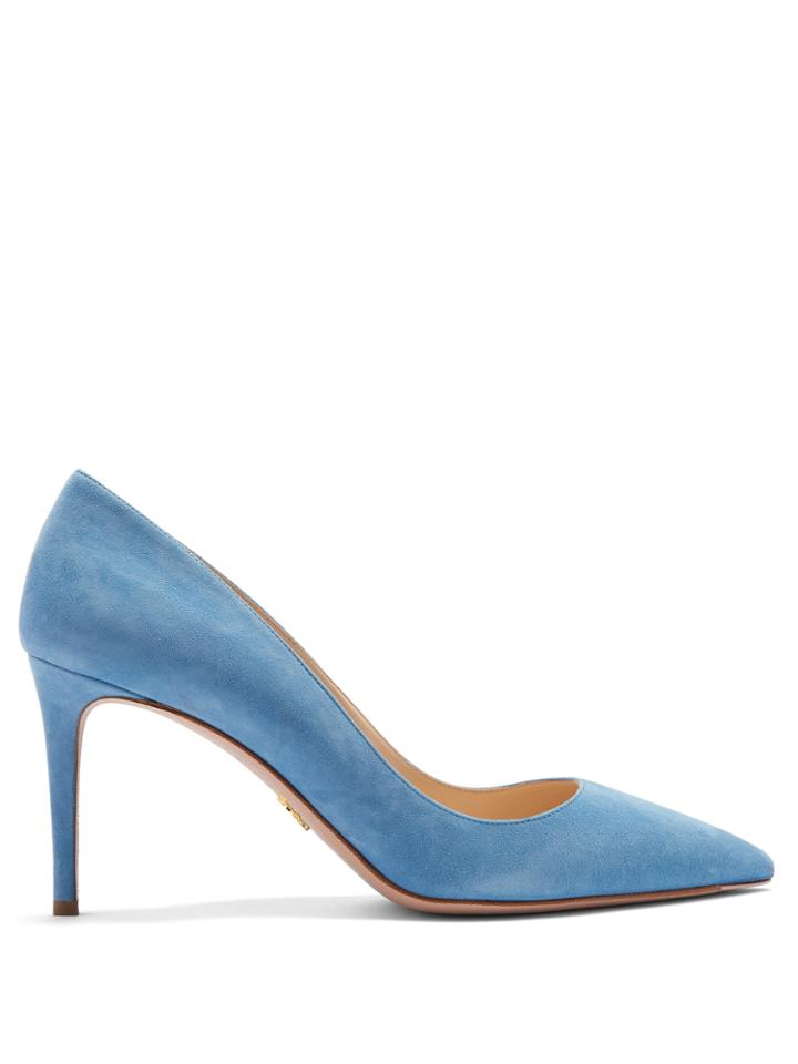 Prada Suede Pointed-toe Pumps