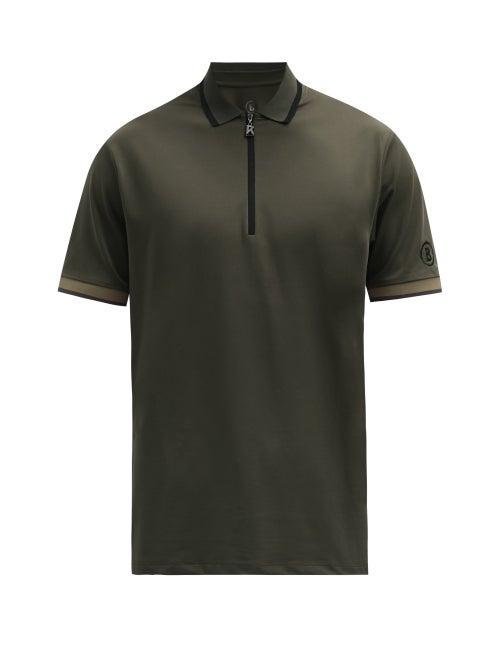 Matchesfashion.com Bogner - Cody Zipped Technical-jersey Polo Shirt - Mens - Green