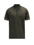 Matchesfashion.com Bogner - Cody Zipped Technical-jersey Polo Shirt - Mens - Green