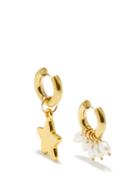 Ladies Jewellery Timeless Pearly - Mismatched Pearl & 24kt Gold-plated Hoop Earrings - Womens - Pearl