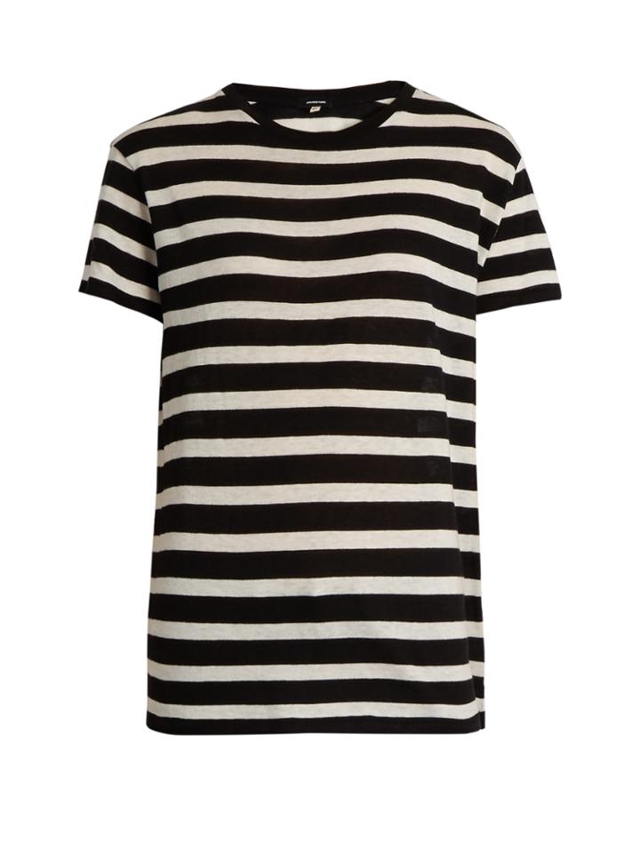 R13 Striped Boyfriend-fit T-shirt