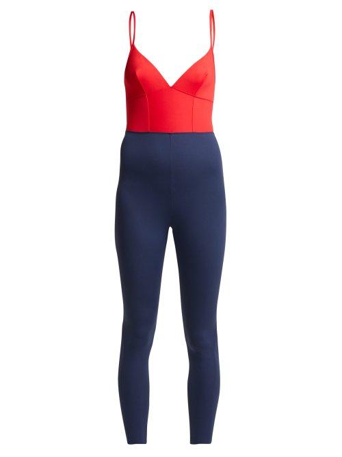 Matchesfashion.com Ernest Leoty - Ilona Bi Colour Jumpsuit - Womens - Red Multi