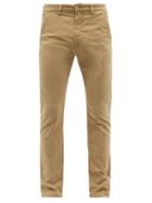 Nudie Jeans - Slim Adam Organic Cotton-blend Chino Trousers - Mens - Beige
