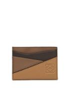Matchesfashion.com Loewe - Puzzle Tri Colour Leather Cardholder - Mens - Brown