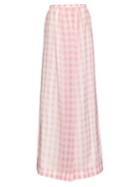 Rochas Gingham Silk-organza Skirt