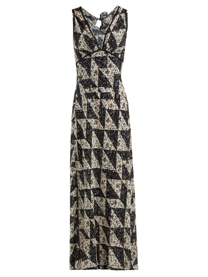 Alexachung Floral Tile-print Crepe Dress
