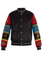 Saint Laurent Sleeve-appliqu Satin Bomber Jacket