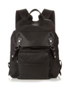 Lanvin Grained-leather And Nylon Backpack