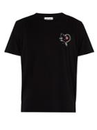 Saint Laurent Snake, Rose And Heart-print Crew-neck T-shirt