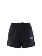 Ladies Rtw Ganni - Software Organic Cotton-blend Track Shorts - Womens - Navy