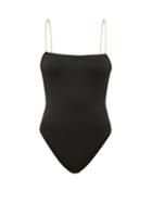 Matchesfashion.com Reina Olga - Chloe Square-neckline Swimsuit - Womens - Black