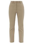 Joseph - Coleman Leather Straight-leg Trousers - Womens - Light Grey