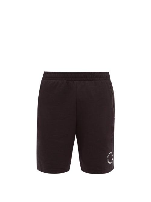 Matchesfashion.com Calvin Klein Performance - Logo Print Cotton Shorts - Mens - Black