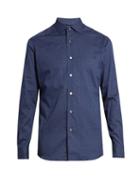 Ermenegildo Zegna Micro Diamond-print Cotton Shirt