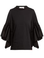 See By Chloé Ruffled-sleeve Cotton Top