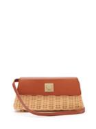 Matchesfashion.com Sparrows Weave - The Clutch Wicker And Leather Cross Body Bag - Womens - Tan