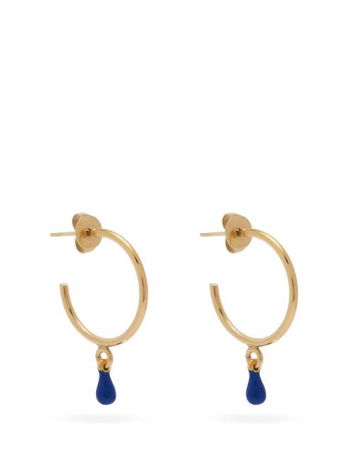 Matchesfashion.com Isabel Marant - Casablanca Resin-drop Hoop Earrings - Womens - Gold