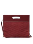 Matchesfashion.com Saint Laurent - Monogram Suede And Leather Tote Bag - Womens - Burgundy