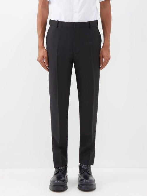 Alexander Mcqueen - Slim-leg Wool-blend Suit Trousers - Mens - Black