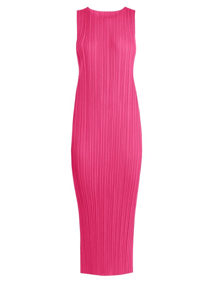 Pleats Please Issey Miyake Pleated Sleeveless Dress