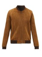 Matchesfashion.com The Row - Curt Suede Bomber Jacket - Mens - Brown