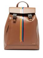 Paul Smith - Artist Stripe Leather Backpack - Mens - Brown