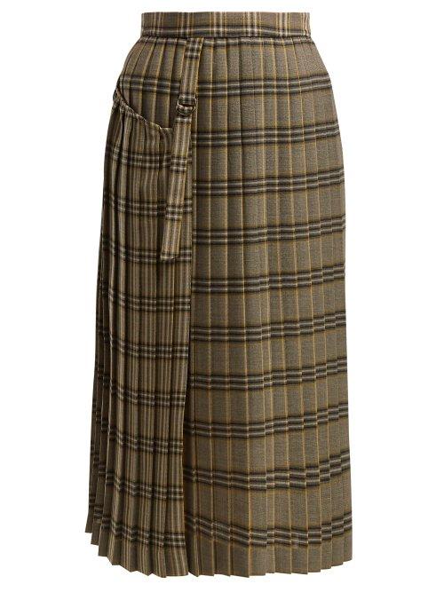 Matchesfashion.com Joseph - Beck Tartan Wool Kilt Skirt - Womens - Brown