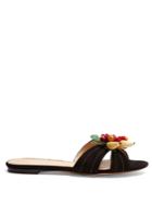 Charlotte Olympia Tropical Suede Slides
