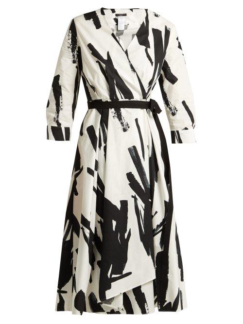 Matchesfashion.com Weekend Max Mara - Cartone Dress - Womens - White Black
