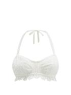 Matchesfashion.com Sir - Amelie Ruffled Broderie Anglaise Cotton Crop Top - Womens - Ivory
