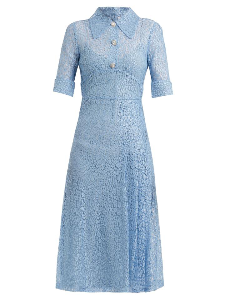 Alessandra Rich Infermiera Floral-lace Dress