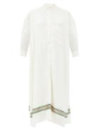 Matchesfashion.com Jil Sander - Nettie Striped Canvas Shirt Dress - Womens - White