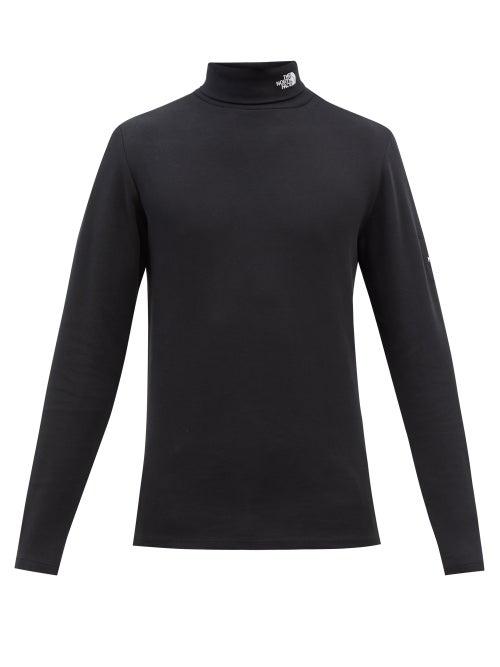 The North Face - Roll-neck Cotton-blend Long-sleeved T-shirt - Mens - Black
