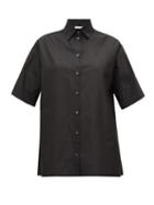 Matchesfashion.com The Row - Sissa Short-sleeved Poplin Shirt - Womens - Black