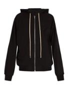 Matchesfashion.com Rick Owens - Zip Through Cotton Jersey Hooded Sweatshirt - Mens - Black